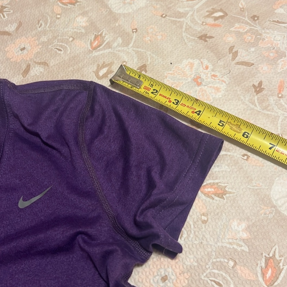 Nike Women's Purple Dri-FIT‎ V-Neck Top - Picture 4 of 7